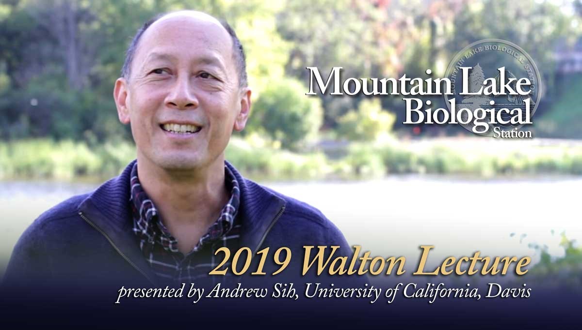 Walton Lecture, Andrew Sih, Monday June 17, 2019