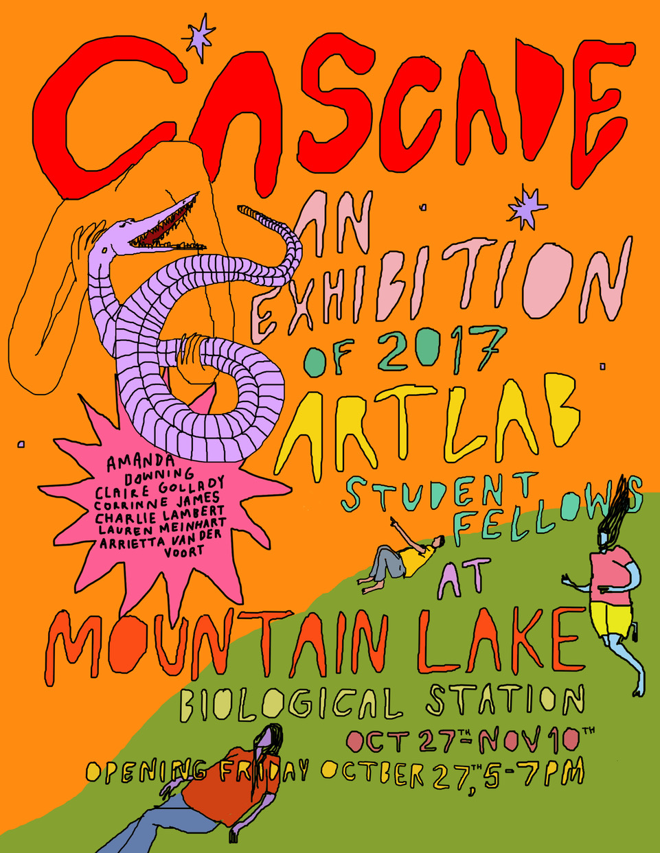 UVA Studio Art majors are selected and supported each year by the Art Department to attend the ArtLab program at Mountain Lake