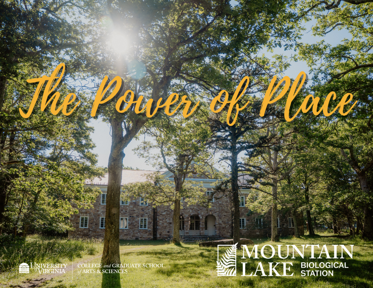 image of Ruth Patrick Hall with the text "power of place" over it